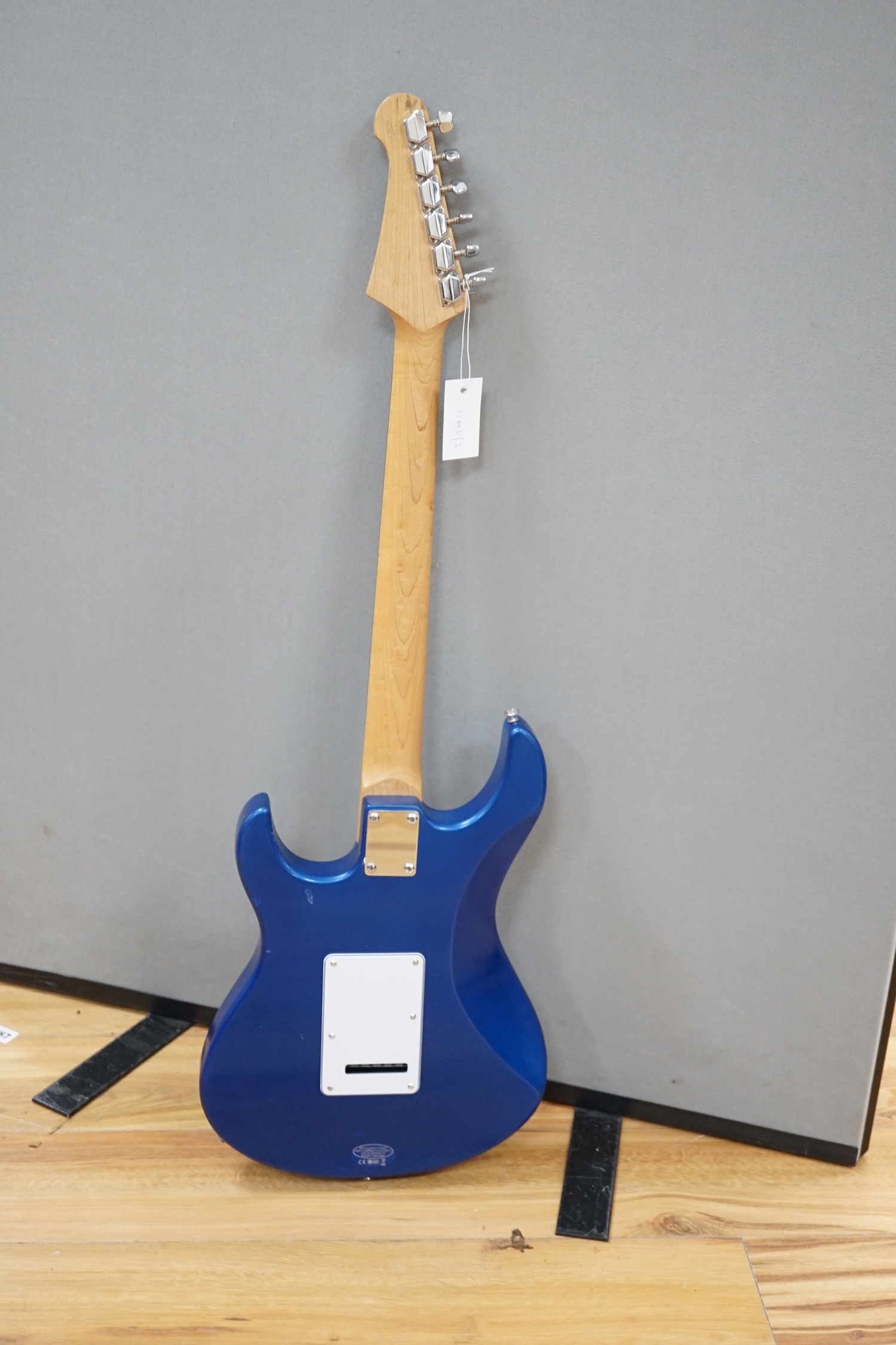 A Yamaha Pacifica electric guitar